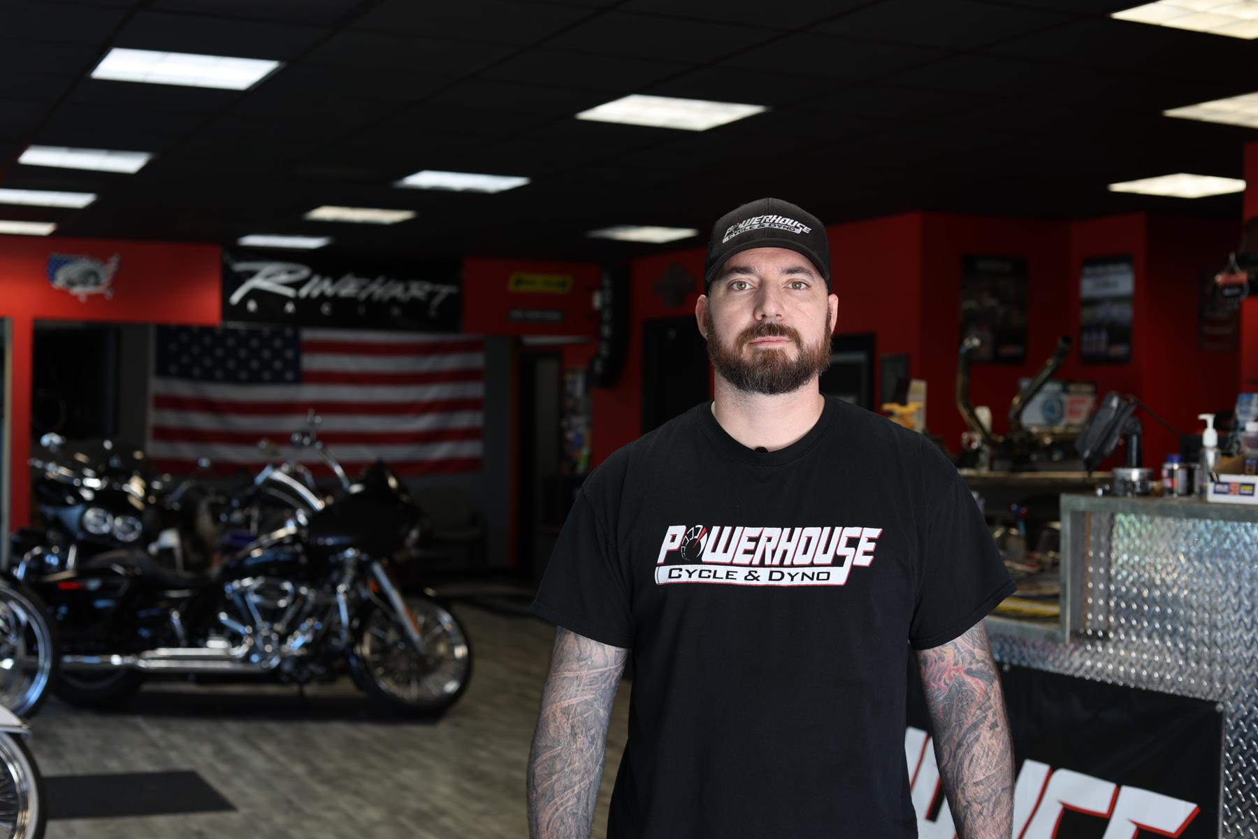 Mark at the PowerHouse shop
