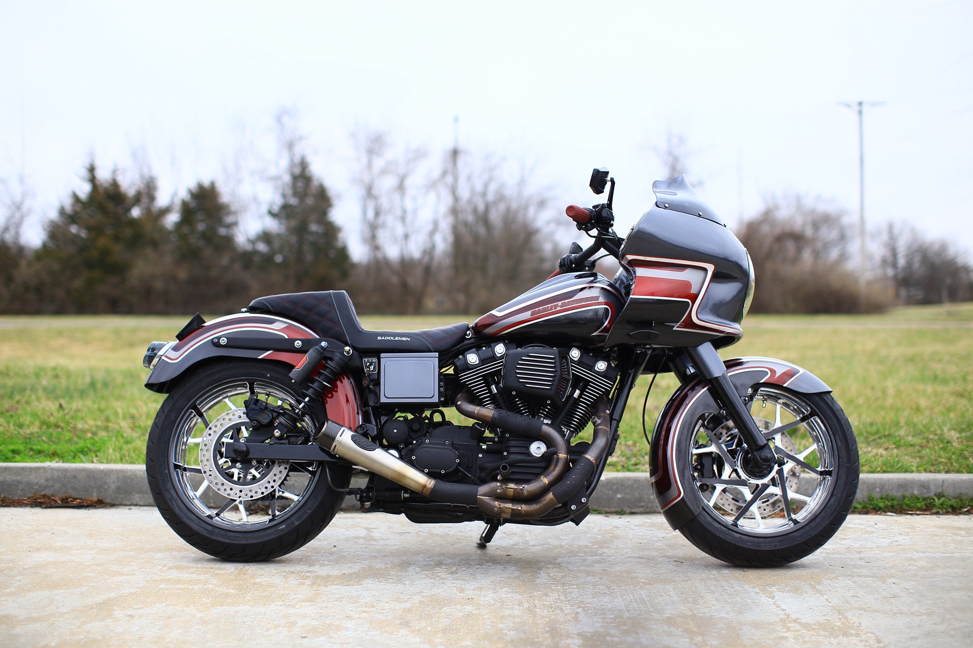 Motorcycle photographed outdoors